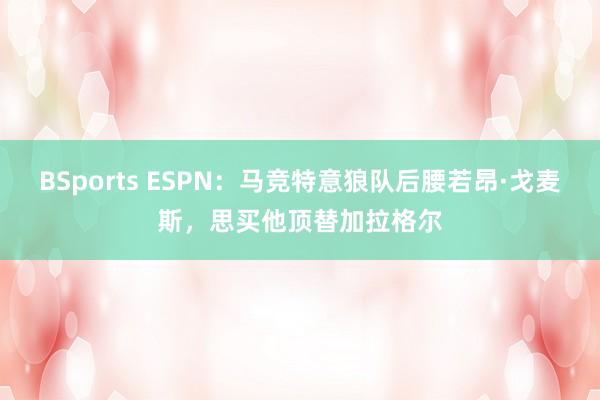 BSports ESPN：马竞特意狼队后腰若昂·戈麦斯，思买他顶替加拉格尔