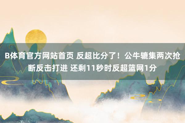 B体育官方网站首页 反超比分了！公牛辘集两次抢断反击打进 还剩11秒时反超篮网1分