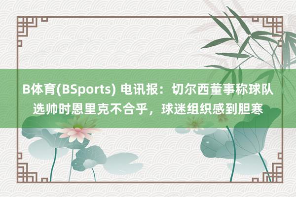 B体育(BSports) 电讯报：切尔西董事称球队选帅时恩里克不合乎，球迷组织感到胆寒