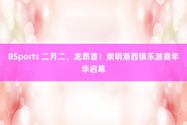 BSports 二月二，龙昂首！崇明港西镇乐游嘉年华启幕