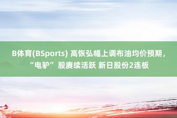 B体育(BSports) 高恢弘幅上调布油均价预期，“电驴” 股赓续活跃 新日股份2连板