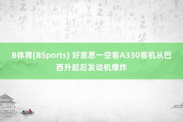 B体育(BSports) 好意思一空客A330客机从巴西升起后发动机爆炸