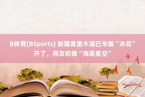 B体育(BSports) 新疆赛里木湖已毕版“冰花”开了，网友称像“海底星空”