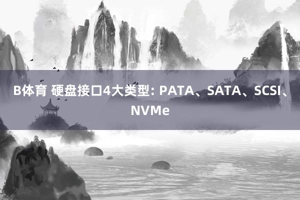 B体育 硬盘接口4大类型: PATA、SATA、SCSI、NVMe