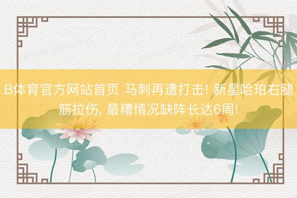 B体育官方网站首页 马刺再遭打击! 新星哈珀右腿筋拉伤， 最糟情况缺阵长达6周!
