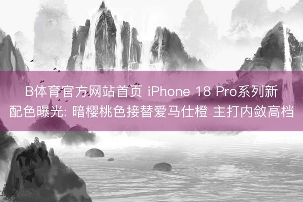 B体育官方网站首页 iPhone 18 Pro系列新配色曝光: 暗樱桃色接替爱马仕橙 主打内敛高档